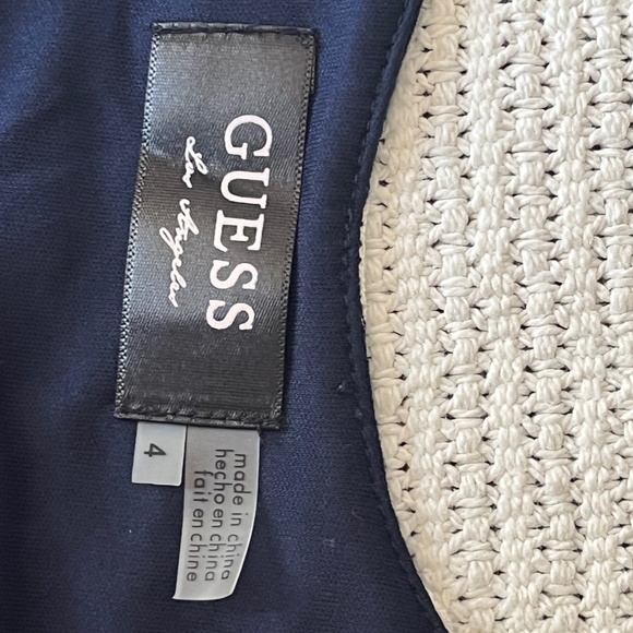 Guess Bodycon Navy Blue and White Striped Dress - Picture 7 of 11